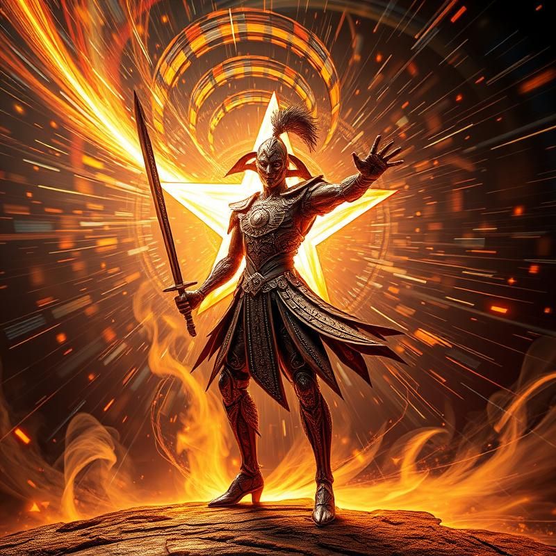 kinetic art style AI art