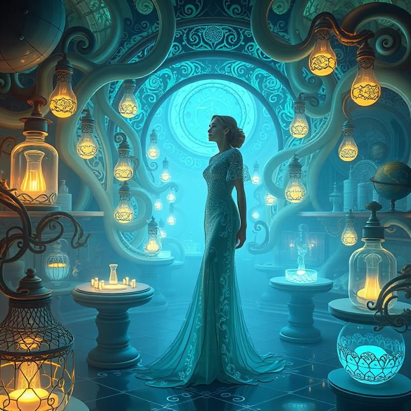 art nouveau style AI art