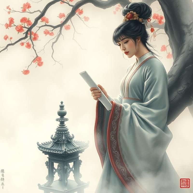 chinese painting style AI art