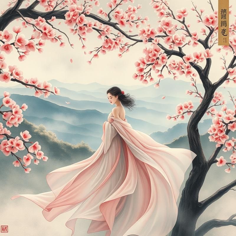 chinese painting style AI art