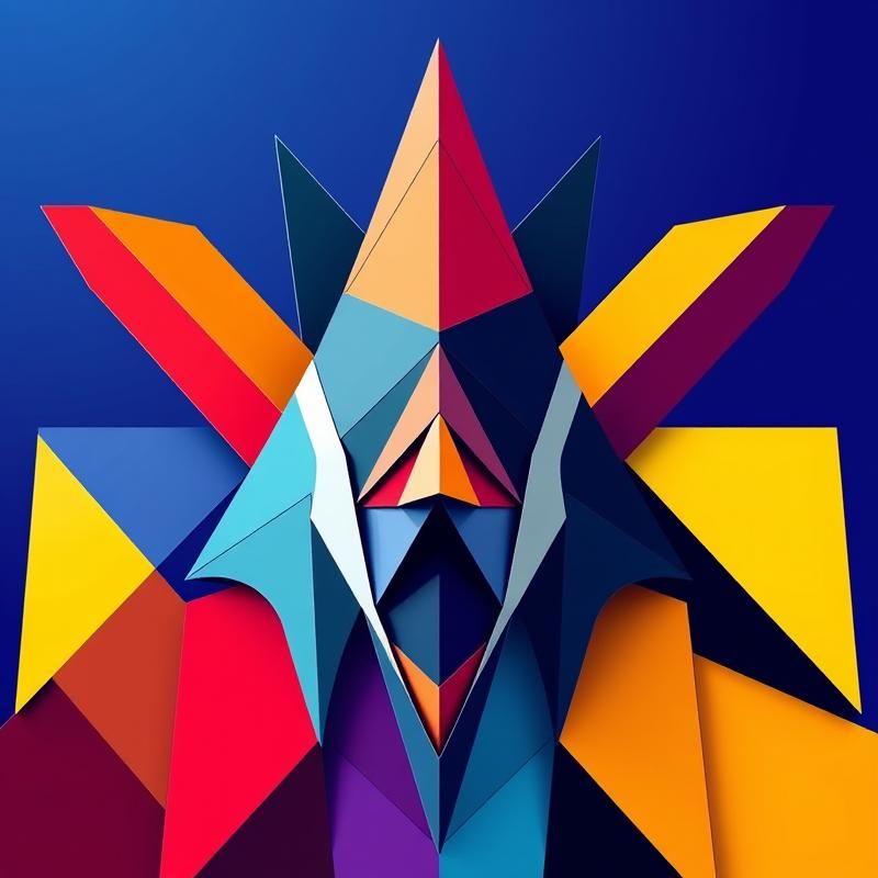 geometric style AI art