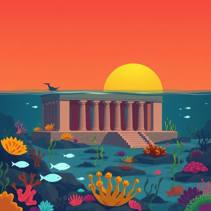 flat design style AI art