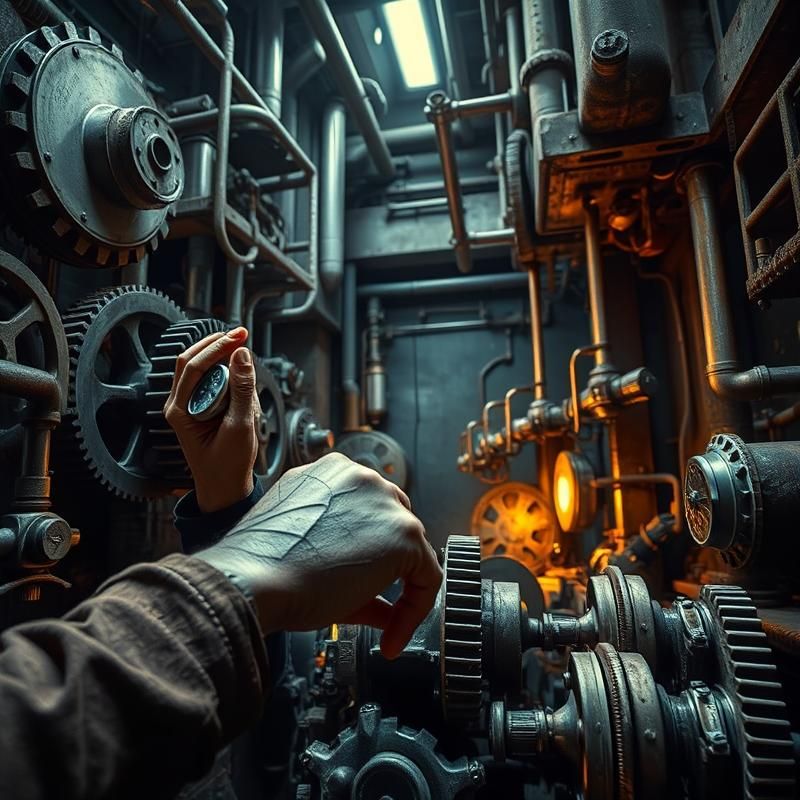 industrial style AI art