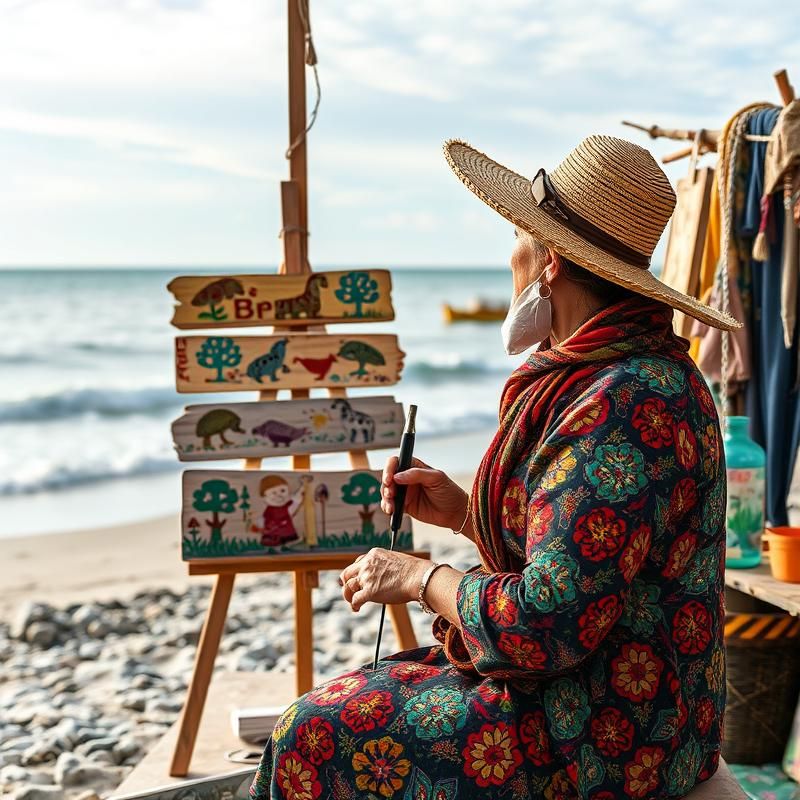 folk art style AI art