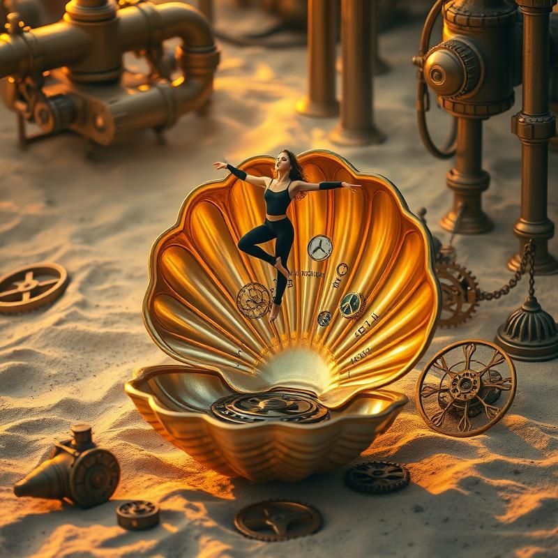 steampunk style AI art