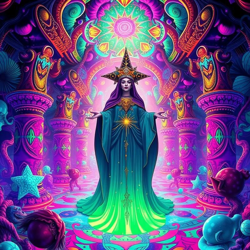 psychedelic style AI art
