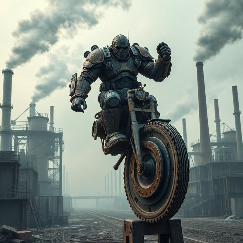 industrial style AI art