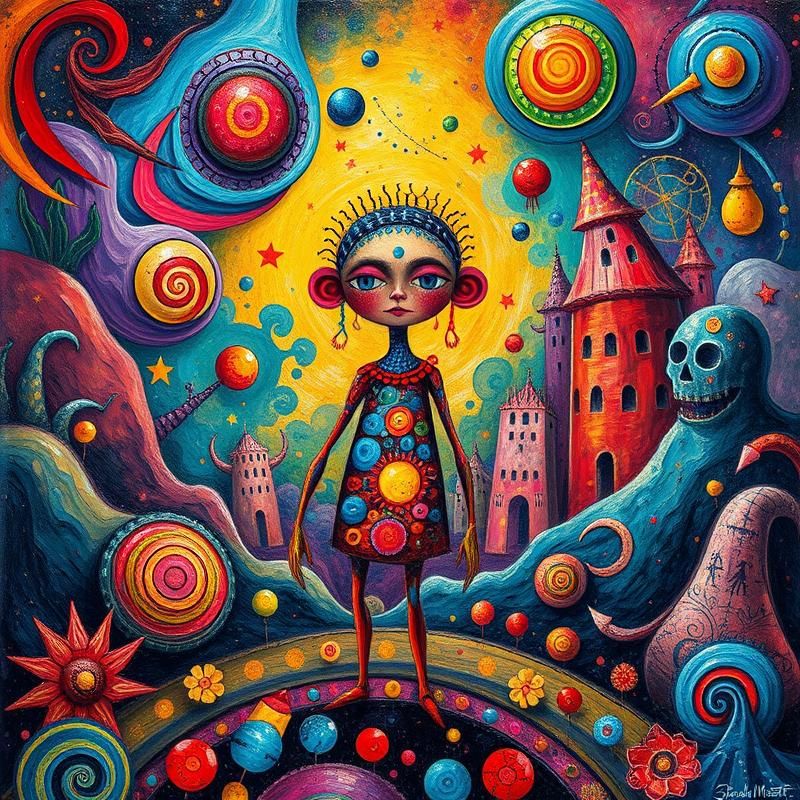 outsider art style AI art