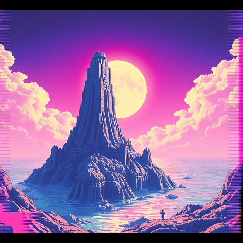vaporwave style AI art