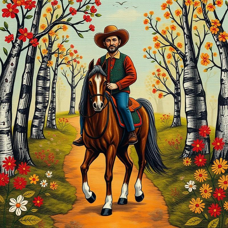 folk art style AI art