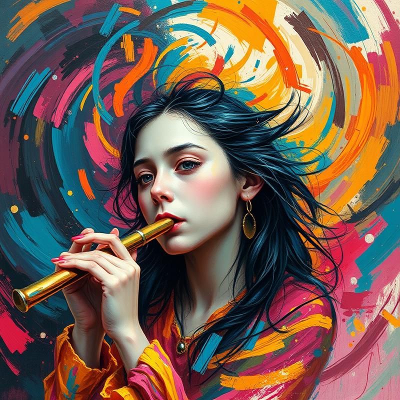 abstract expressionism style AI art