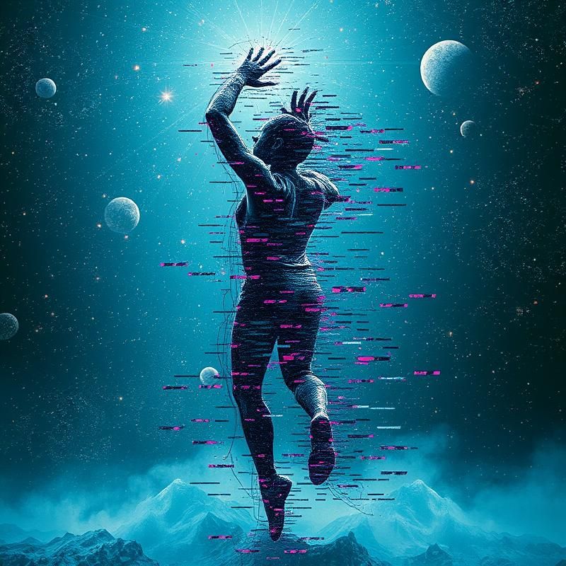 glitch art style AI art
