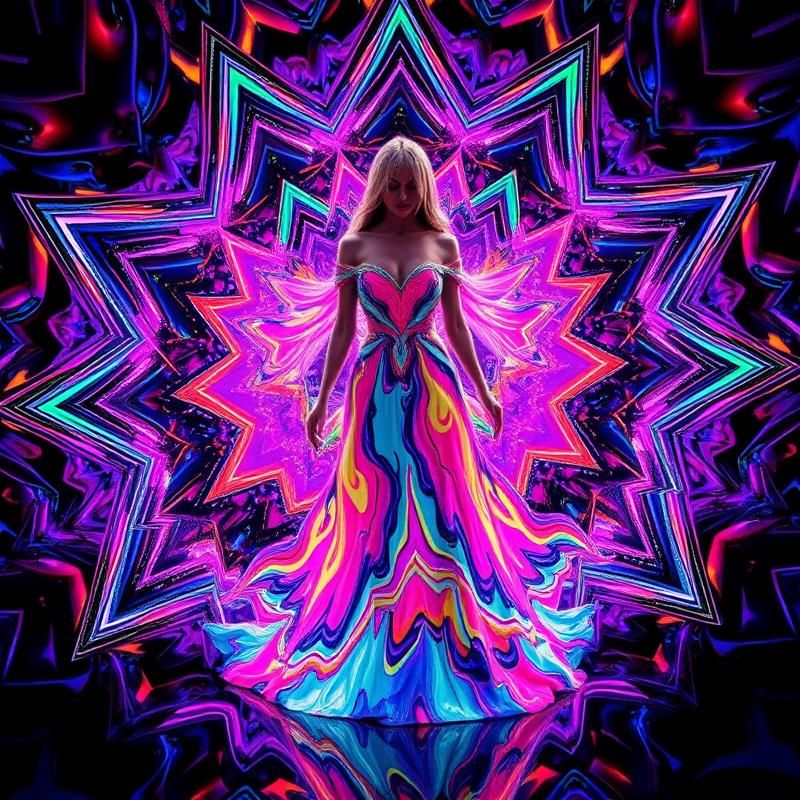 psychedelic style AI art