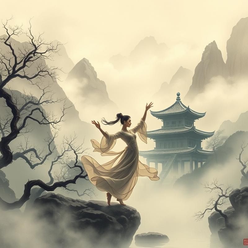 chinese painting style AI art