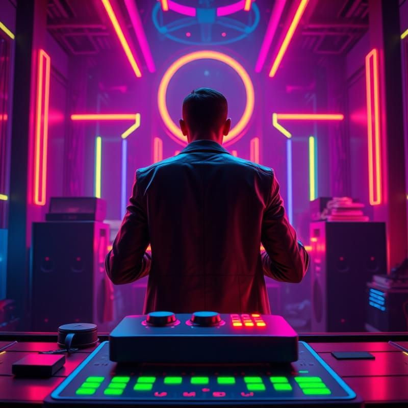 synthwave style AI art