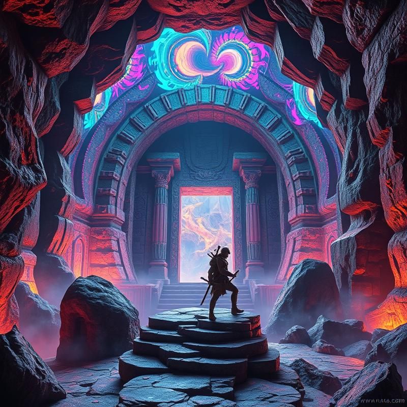 psychedelic style AI art