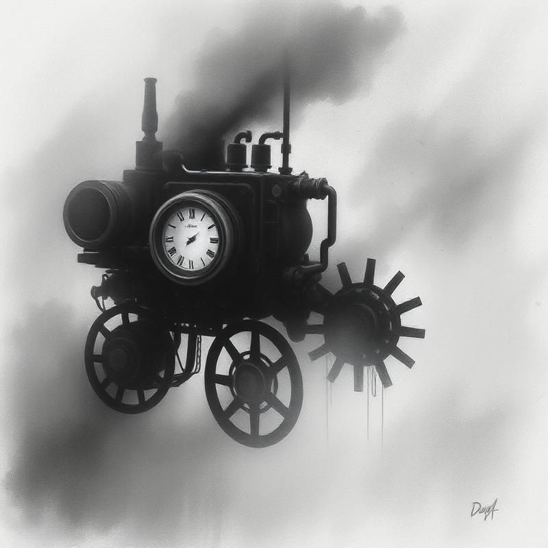 charcoal drawing style AI art