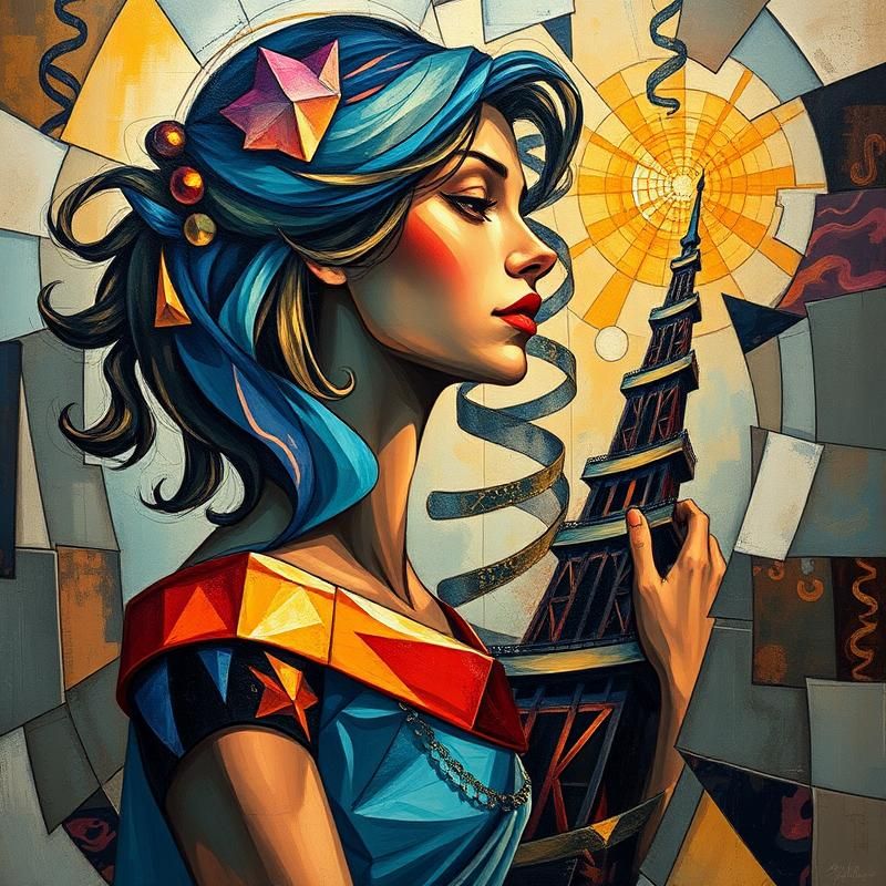 cubism style AI art