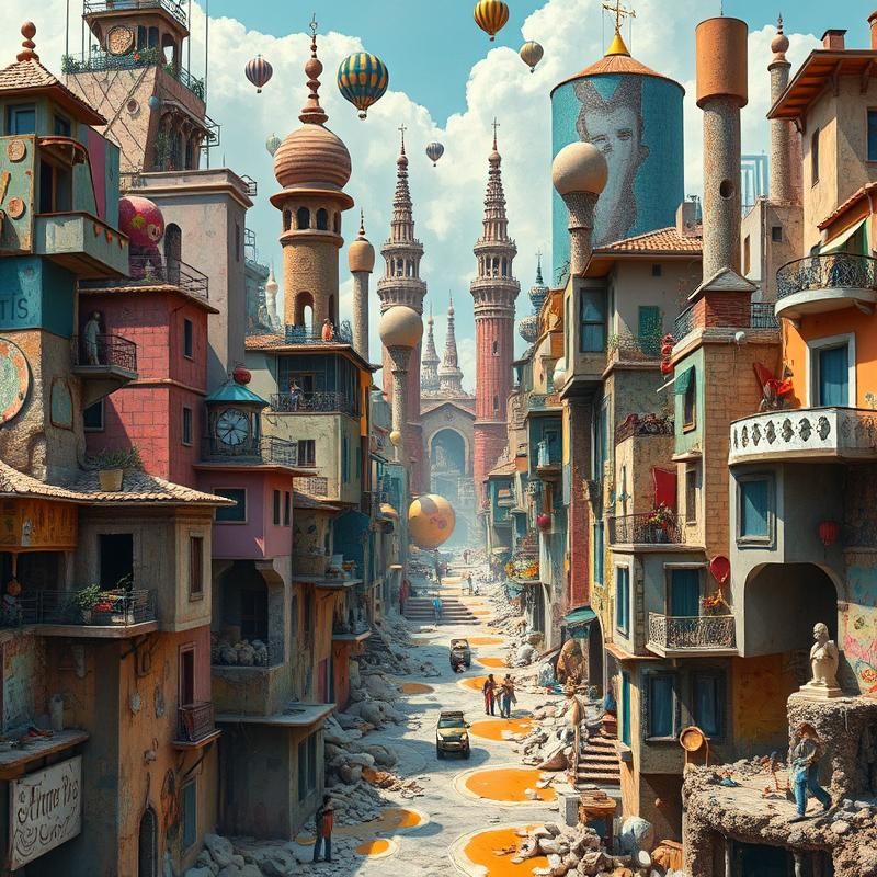 post-modernist style AI art
