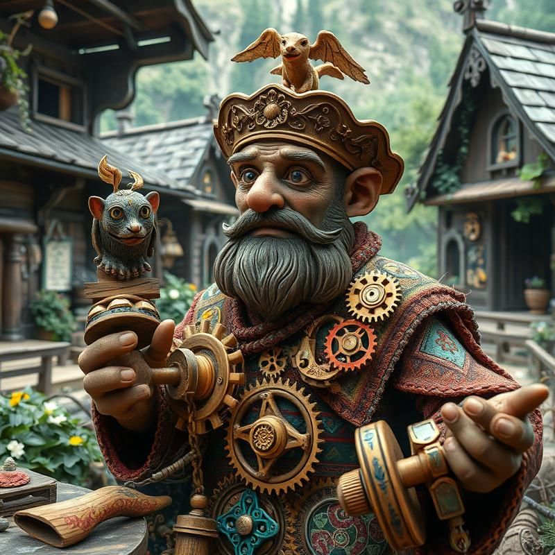 folk art style AI art