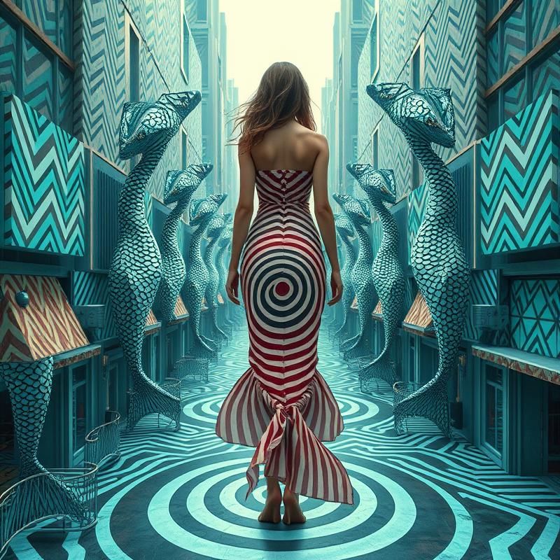 op art style AI art