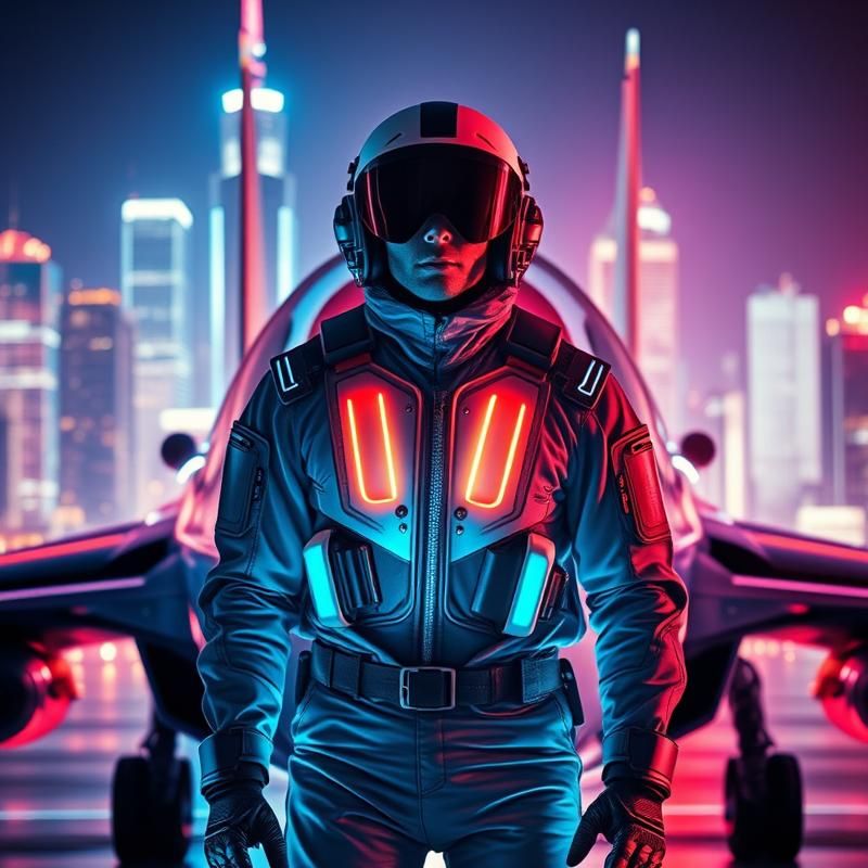 synthwave style AI art