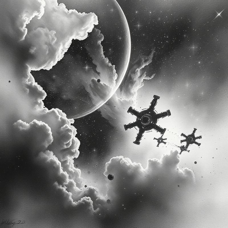 charcoal drawing style AI art