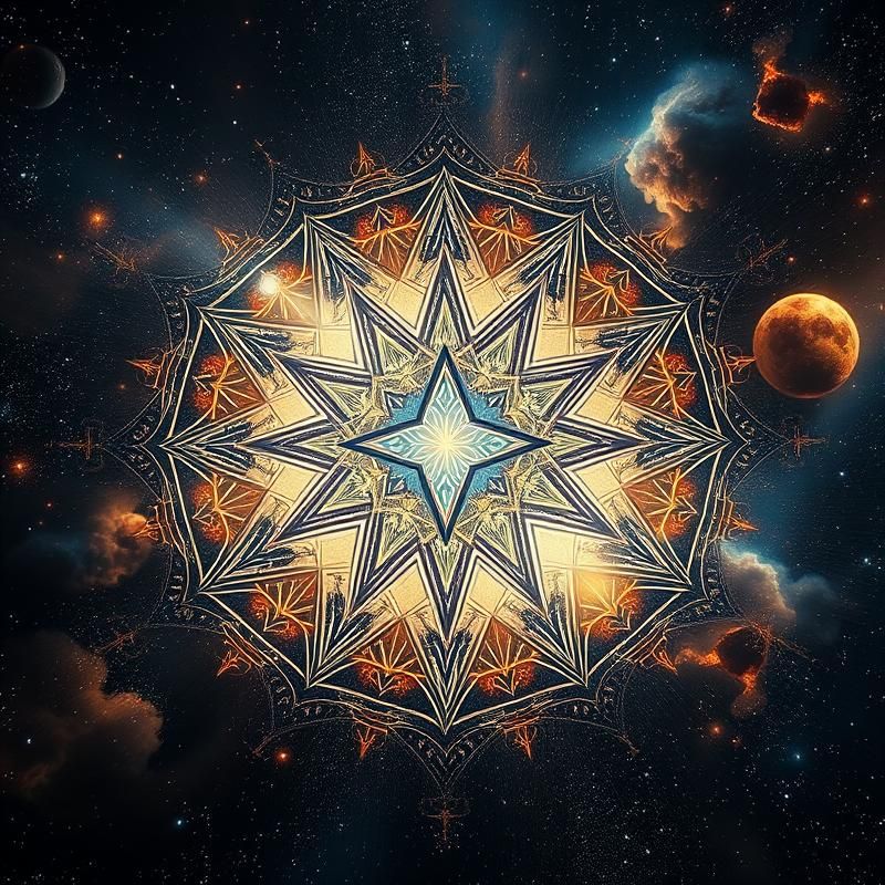 sacred geometry style AI art