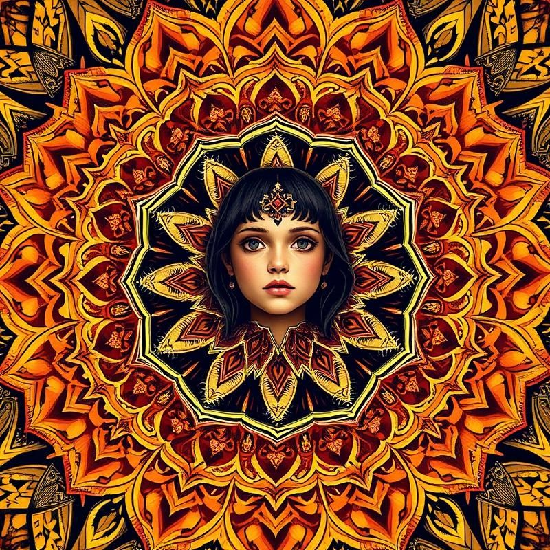 sacred geometry style AI art