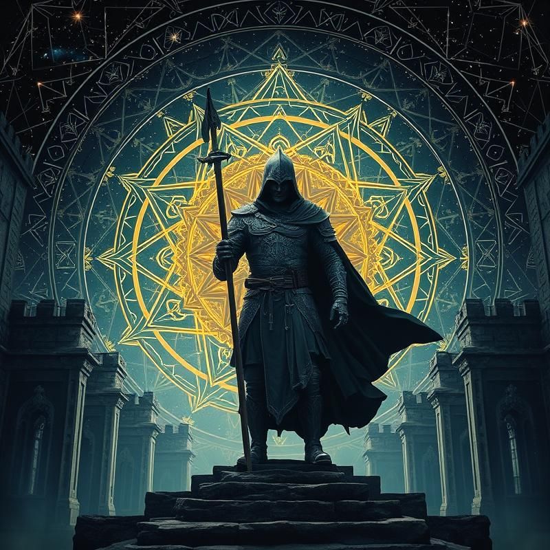 sacred geometry style AI art