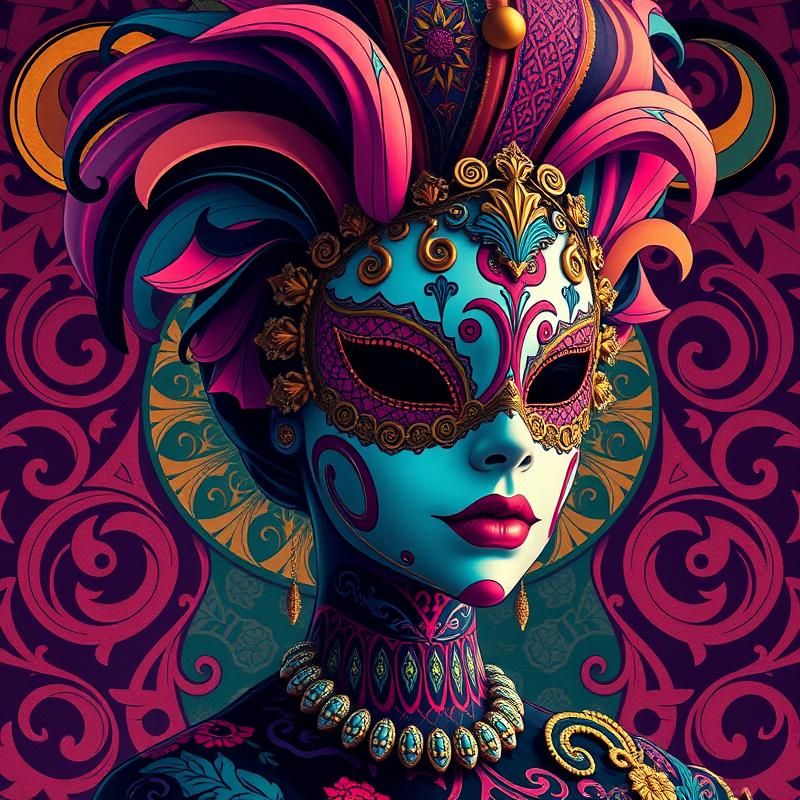 memphis design style AI art