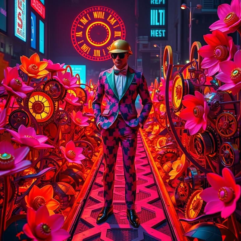 memphis design style AI art