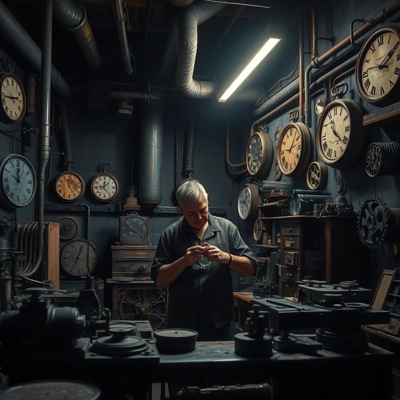 industrial style AI art