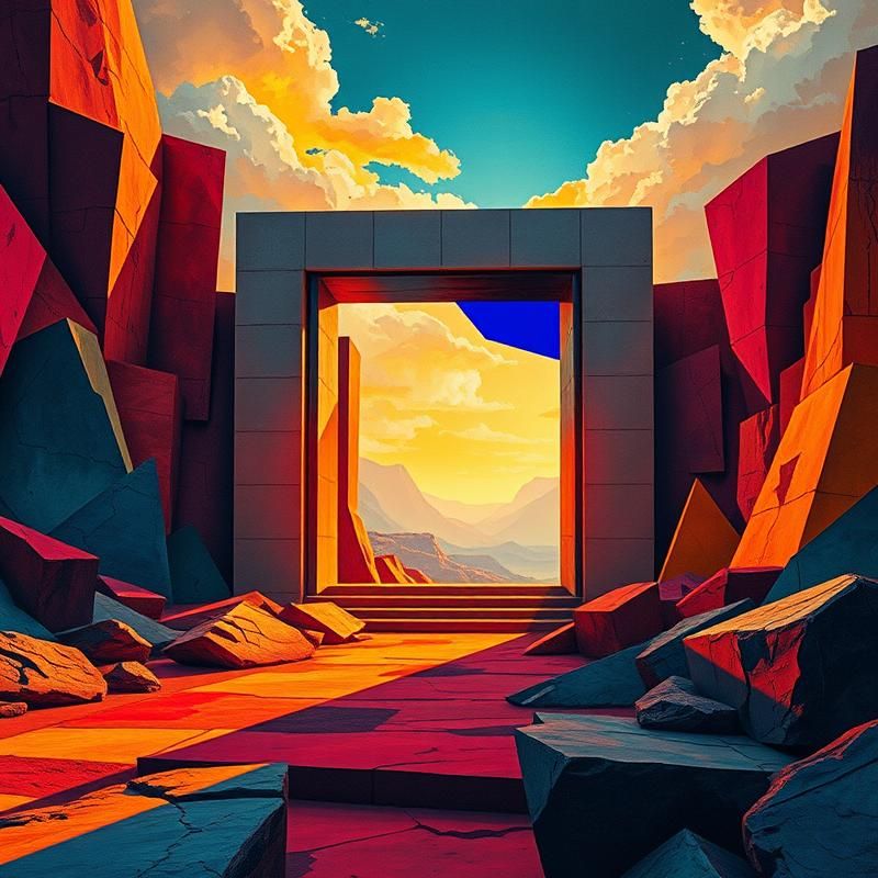constructivist style AI art