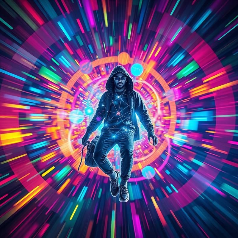 kinetic art style AI art