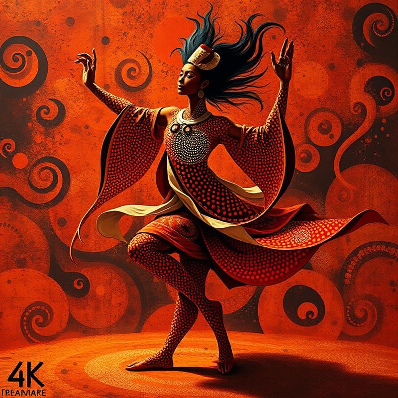 aboriginal art style AI art
