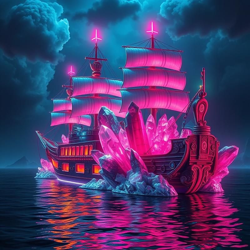 neon art style AI art