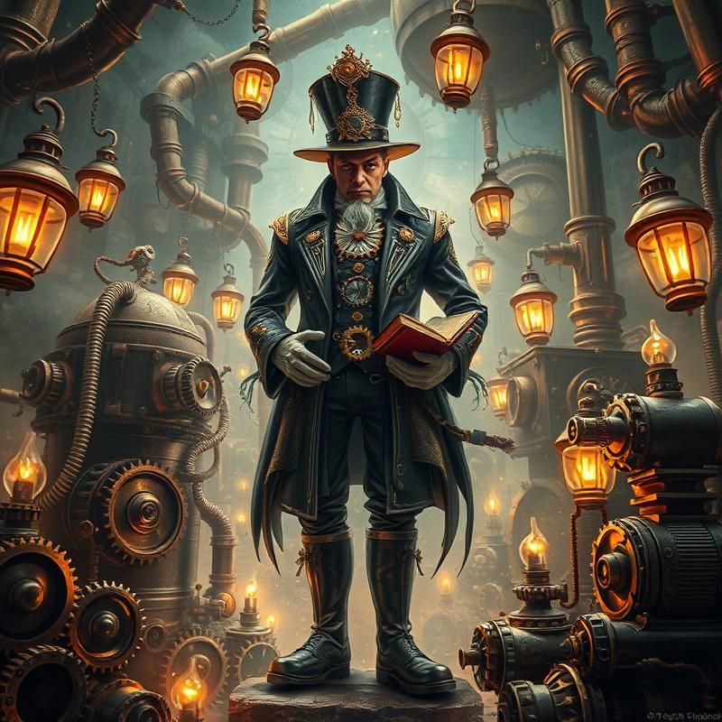 steampunk style AI art