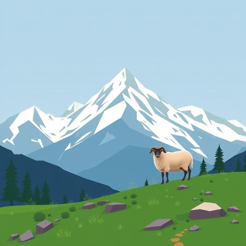 flat design style AI art