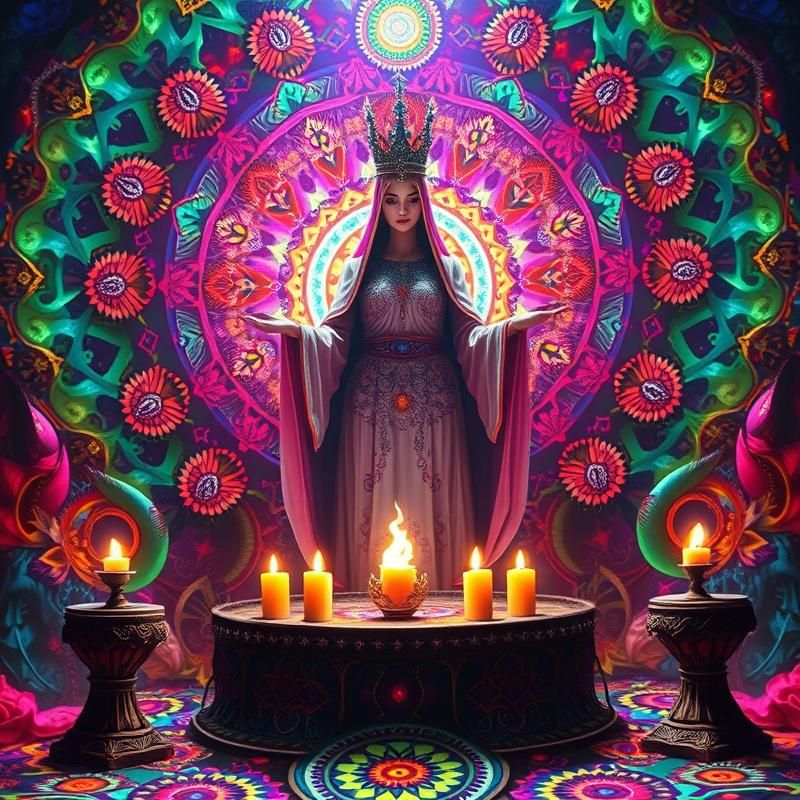psychedelic style AI art