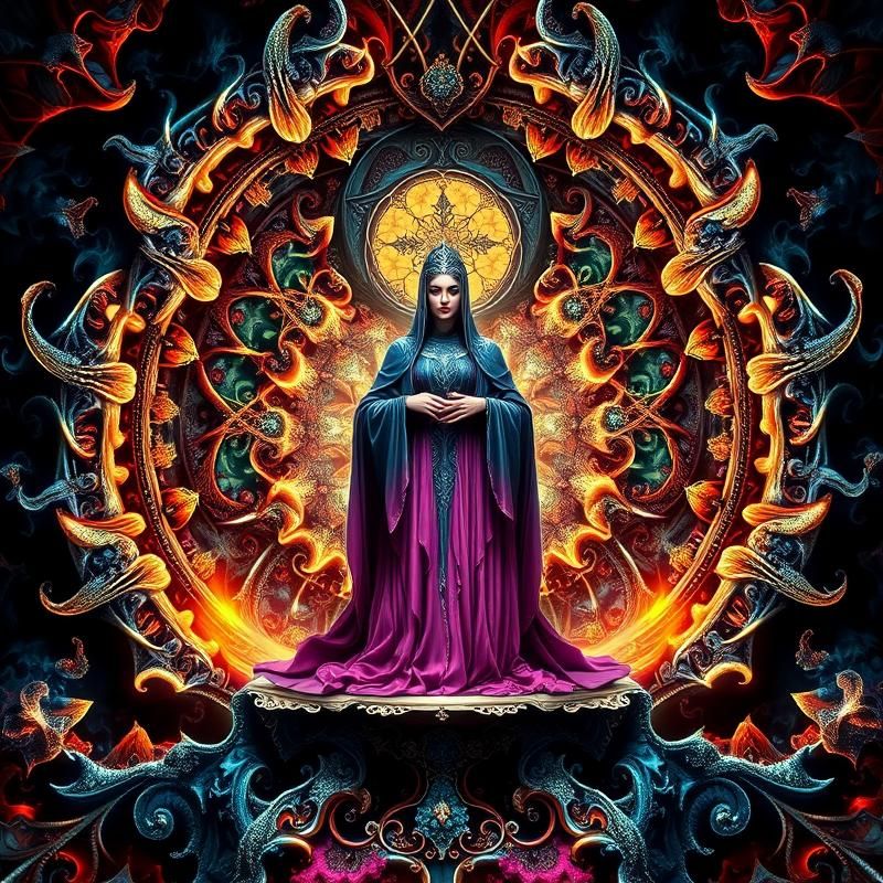 fractal art style AI art
