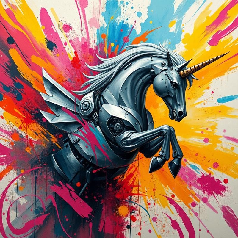 abstract expressionism style AI art