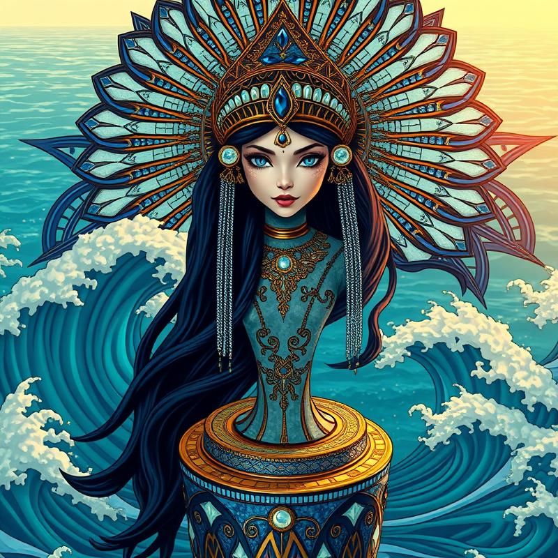 art deco style AI art