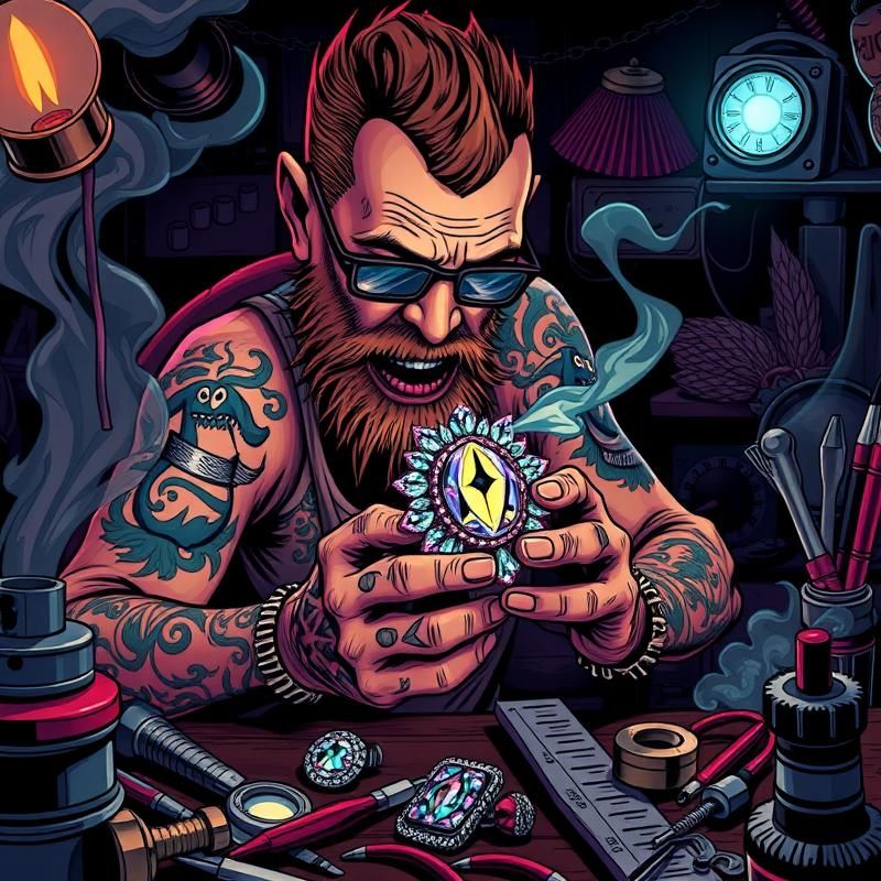lowbrow art style AI art