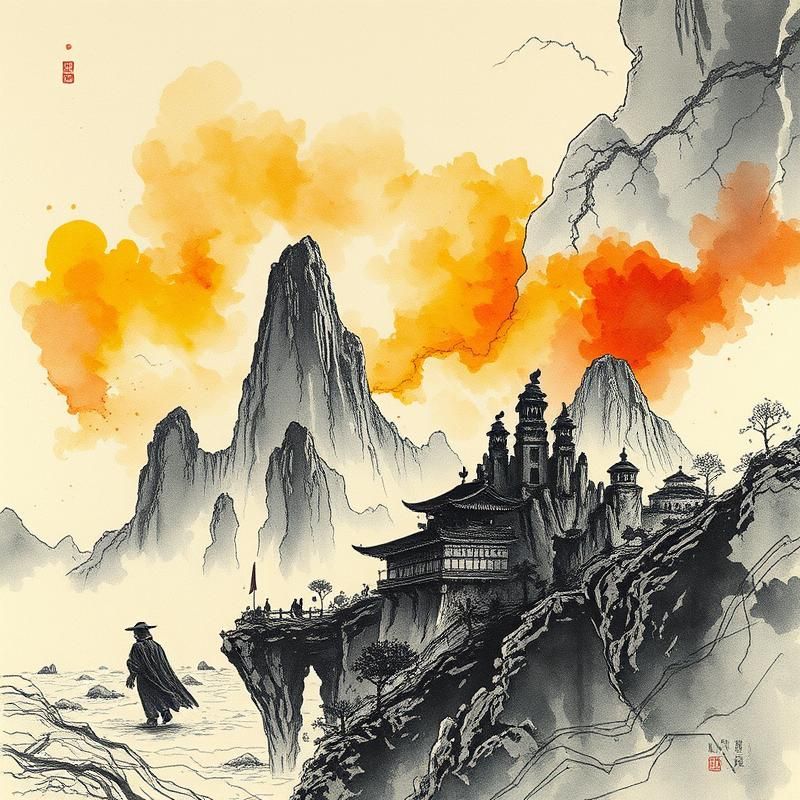 ink drawing style AI art