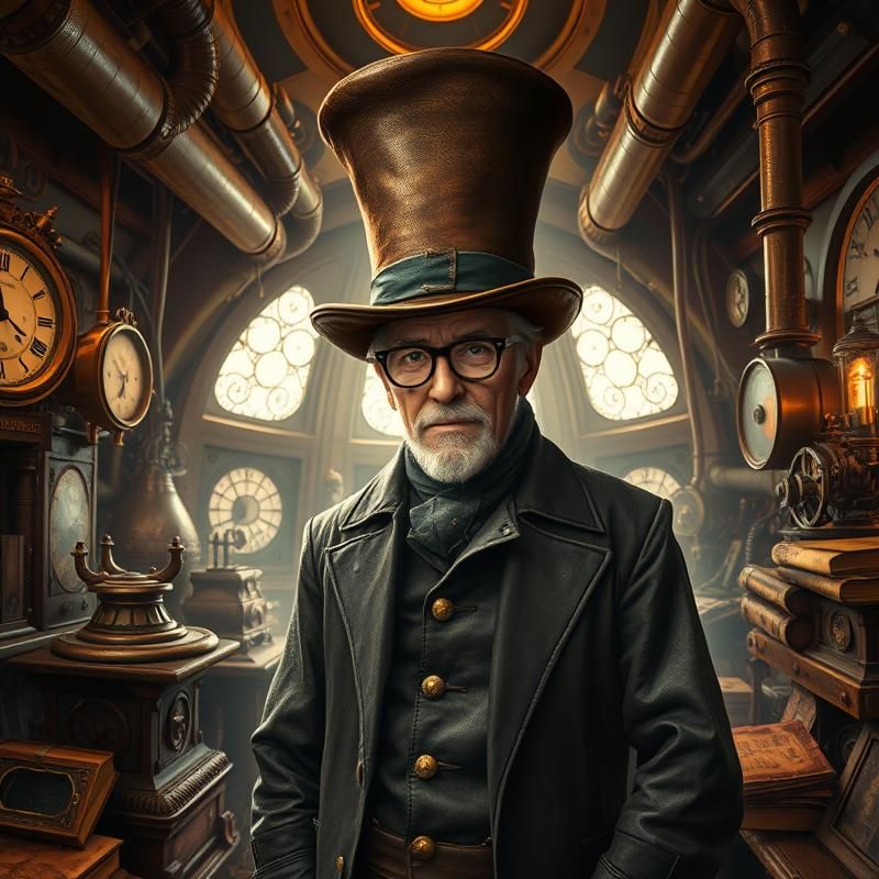 steampunk style AI art