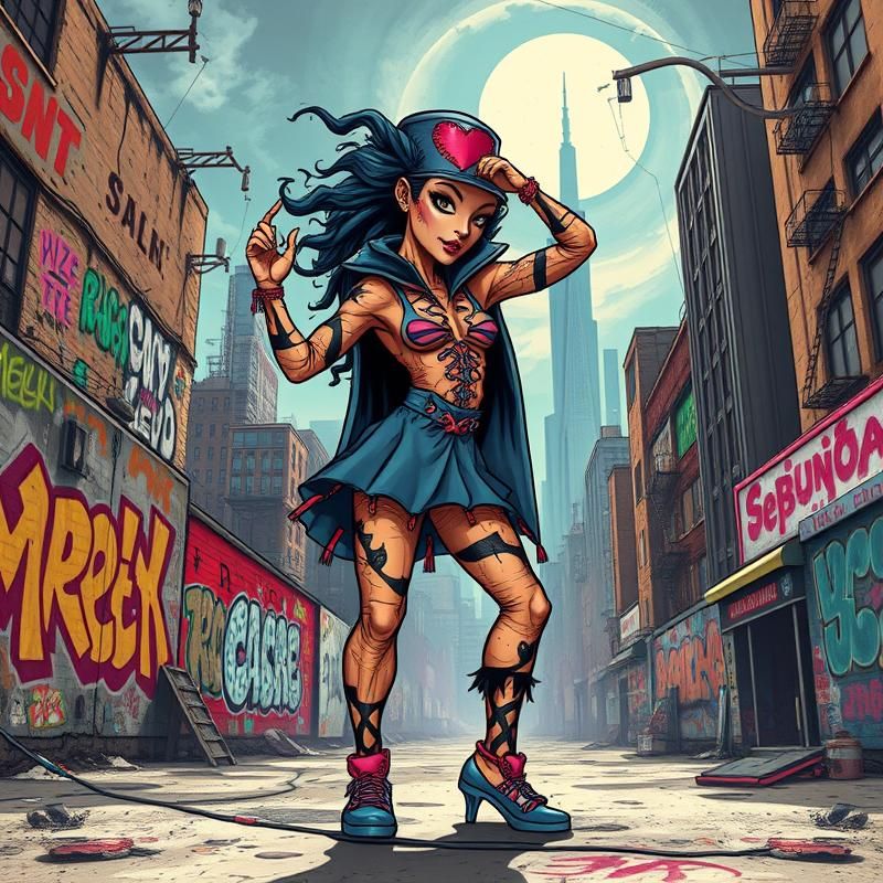 lowbrow art style AI art