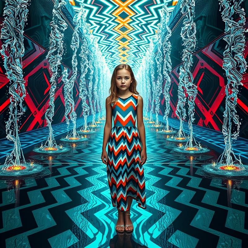 op art style AI art
