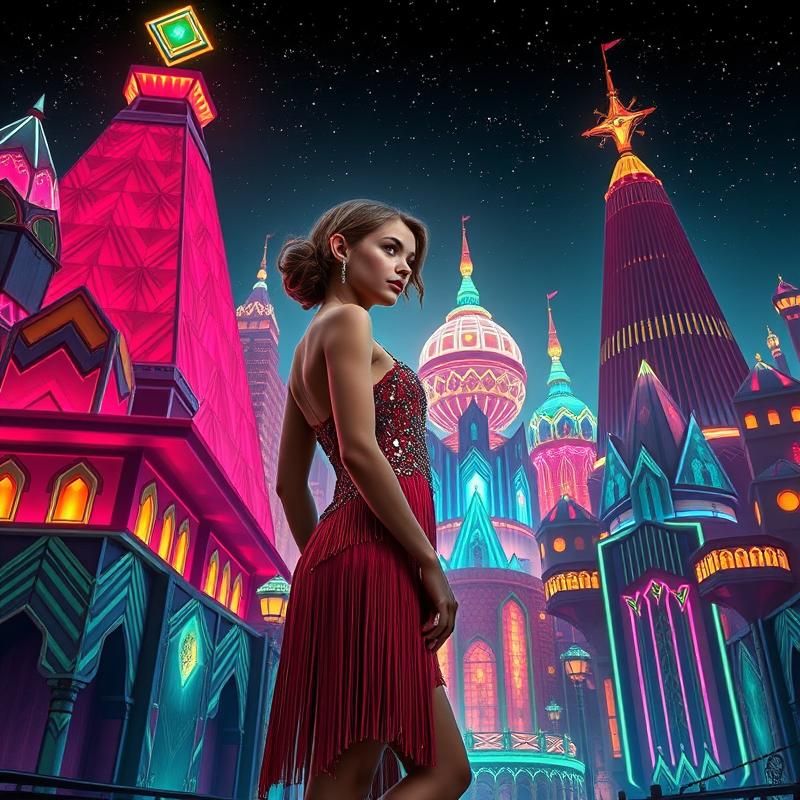 art deco style AI art