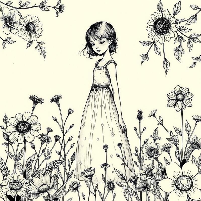 ink drawing style AI art
